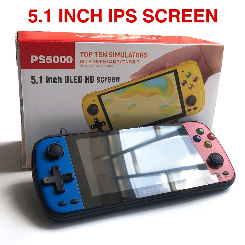 PS5000 Portable Handheld Game Console for PS1/MAME/MD/NES/SNES Video Gaming Port