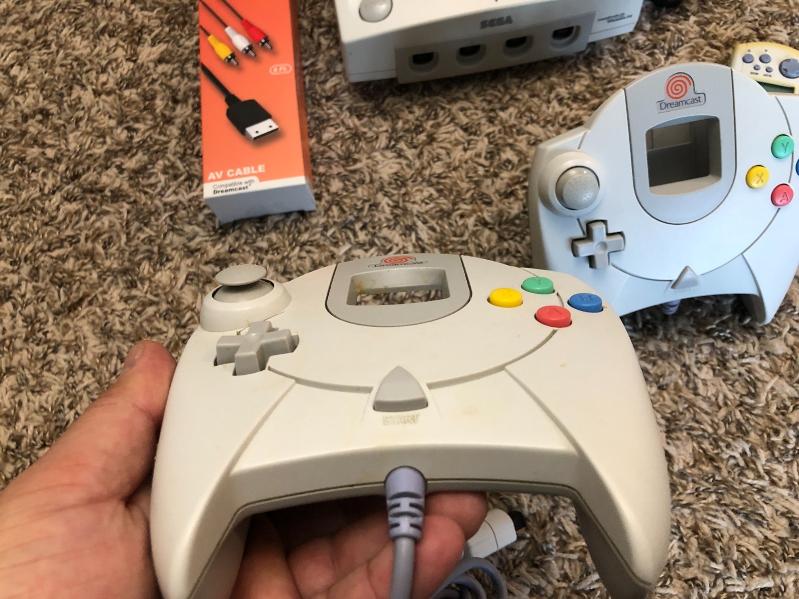 Sega Dreamcast Console System HKT-3020 With 2 Controllers & Memory Card TESTED!