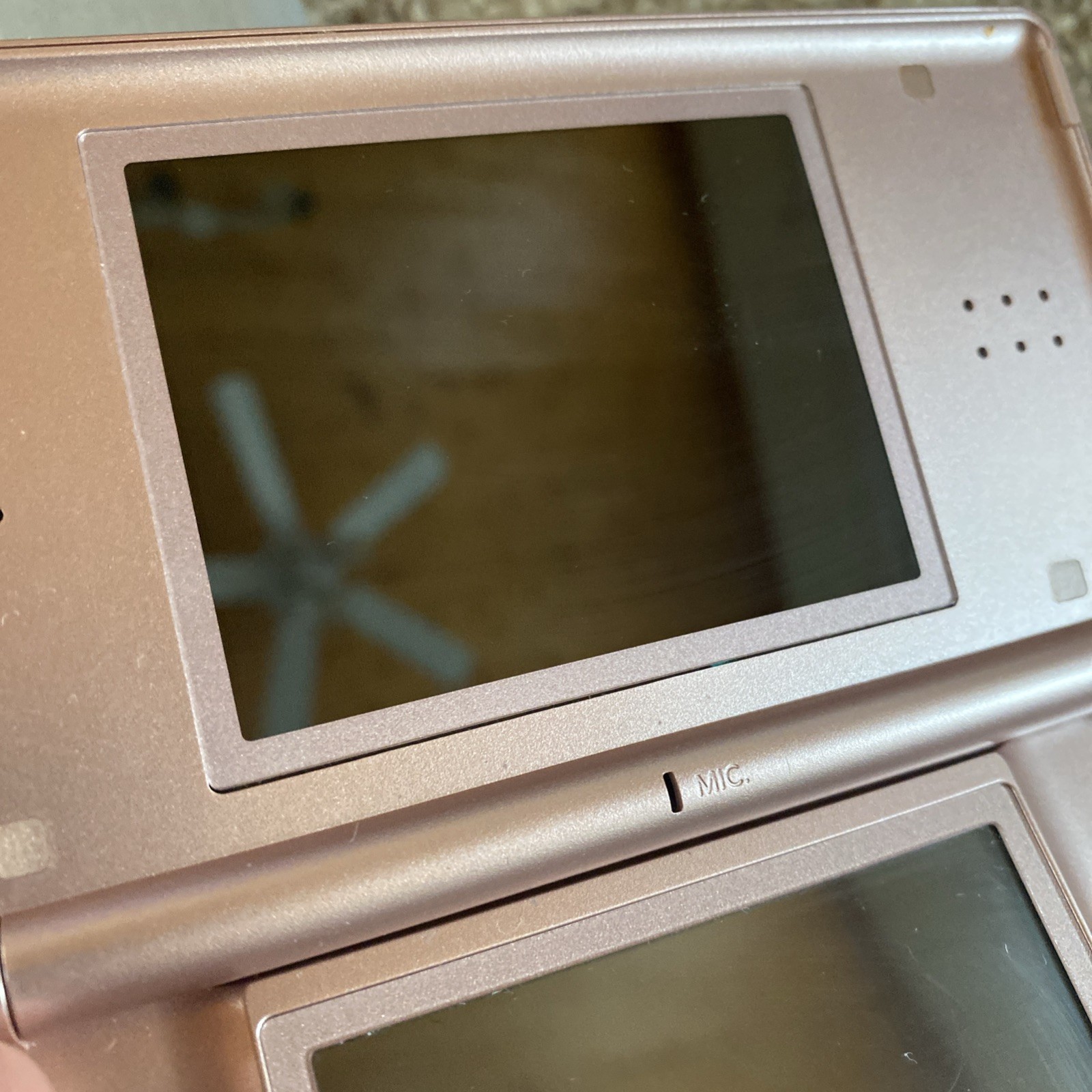 Nintendo DS Lite Metallic Rose Pink Handheld USG-001 W/ Charger Tested USA