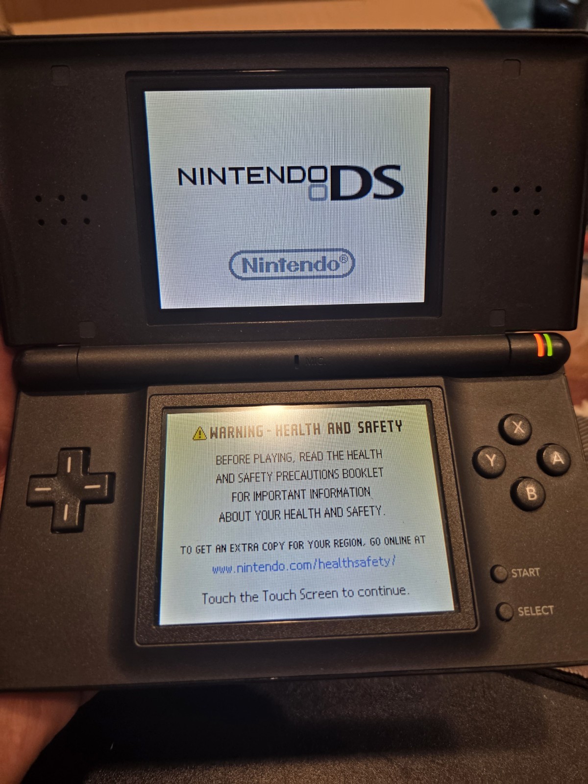 Nintendo DS Lite USG-001 (JPN) Black Handheld Console w/ Stylus Pixel Damage