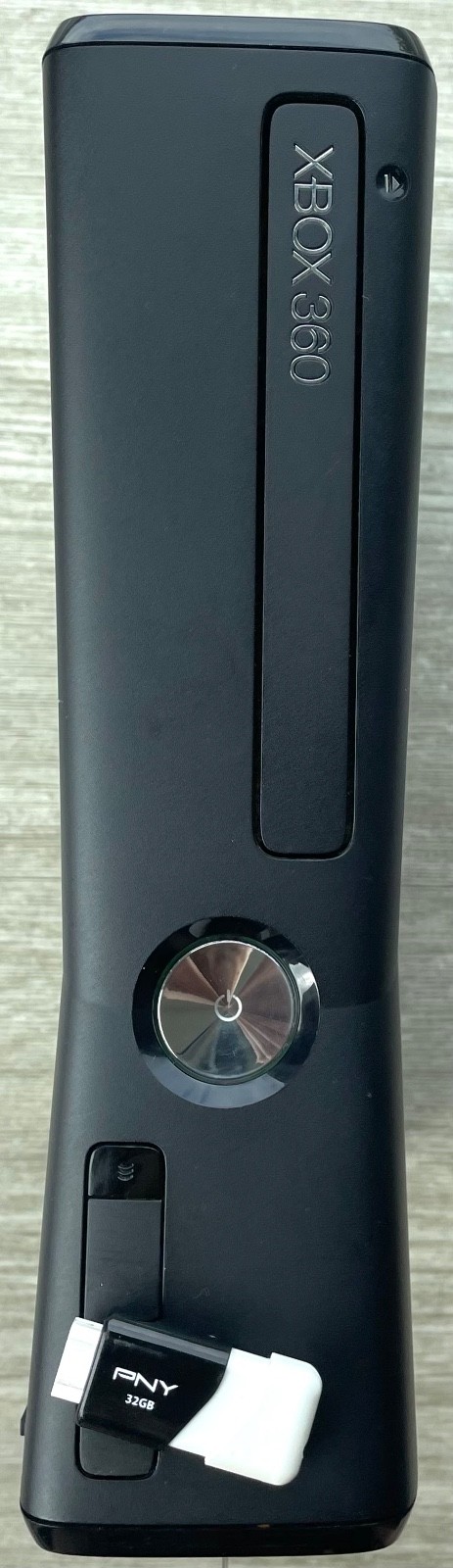 Xbox 360 S Slim Model 1439 Black Console w/ Power Supply, 4 Games – Tested