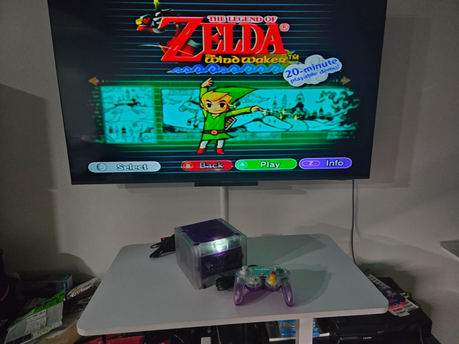 Nintendo GameCube Console NGC Console + Controller + Wires Bundle