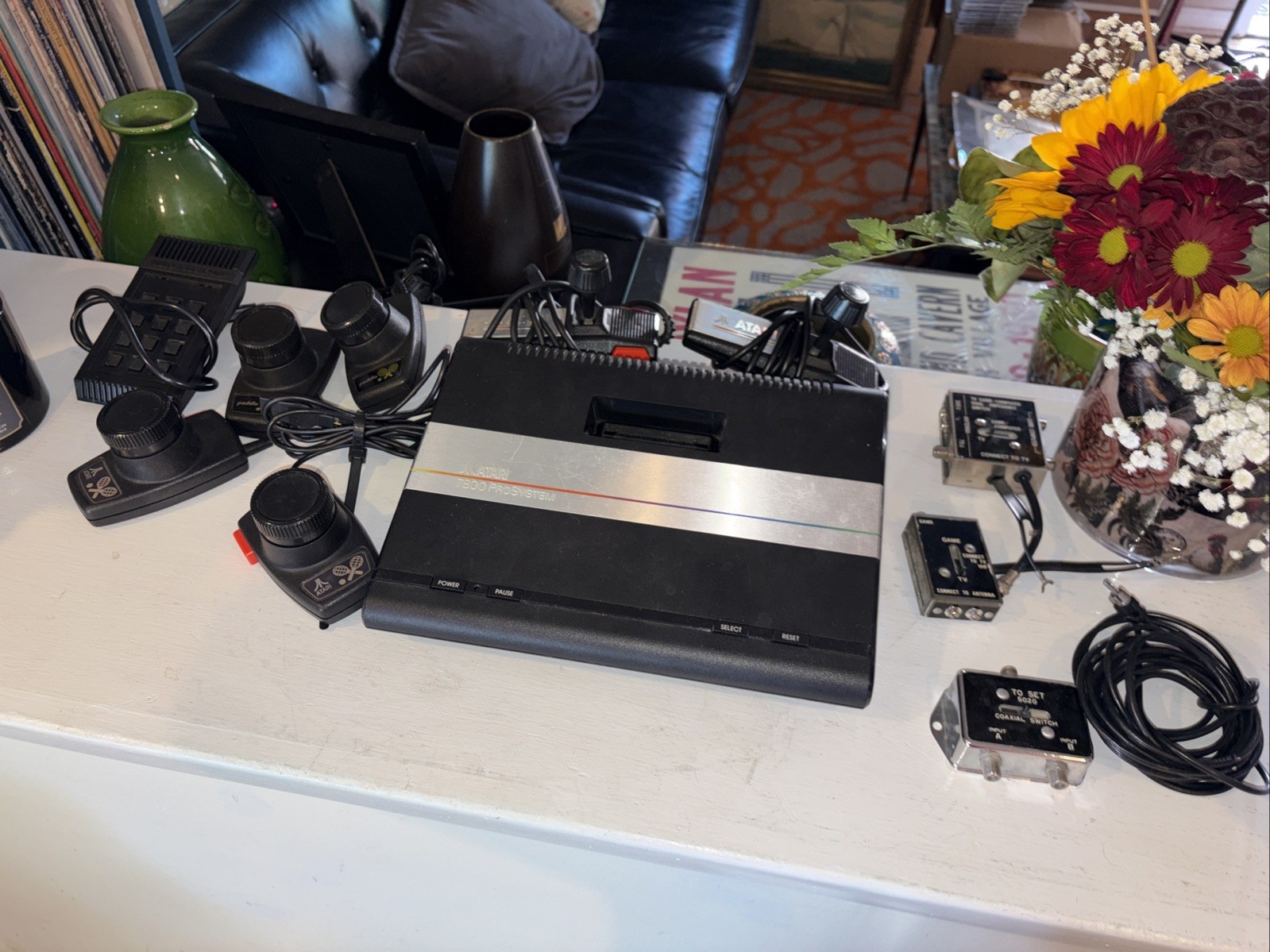 Atari 7800 Pro System Game Console 6 Controllers 27 Games Touchpad Lot Group