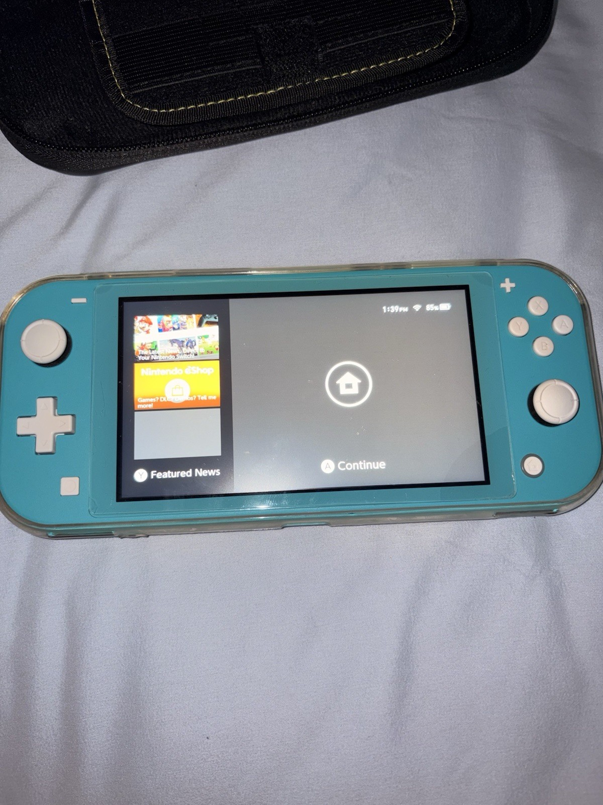 Nintendo Switch Lite Turquoise Blue Mint Condition with Everything Included