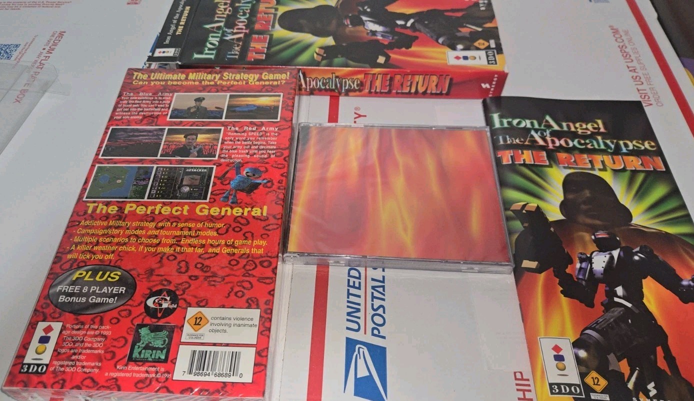 5 3DO Games Including NEW SEALED The Perfect General, Iron Angel New Cd Sealed