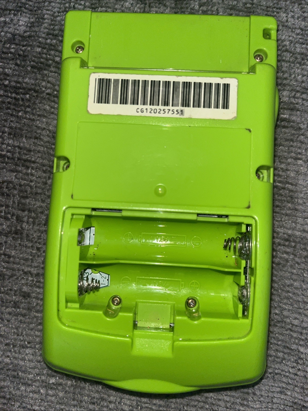 Nintendo Game Boy Color Handheld System Green. Missing Battery Cover. Read
