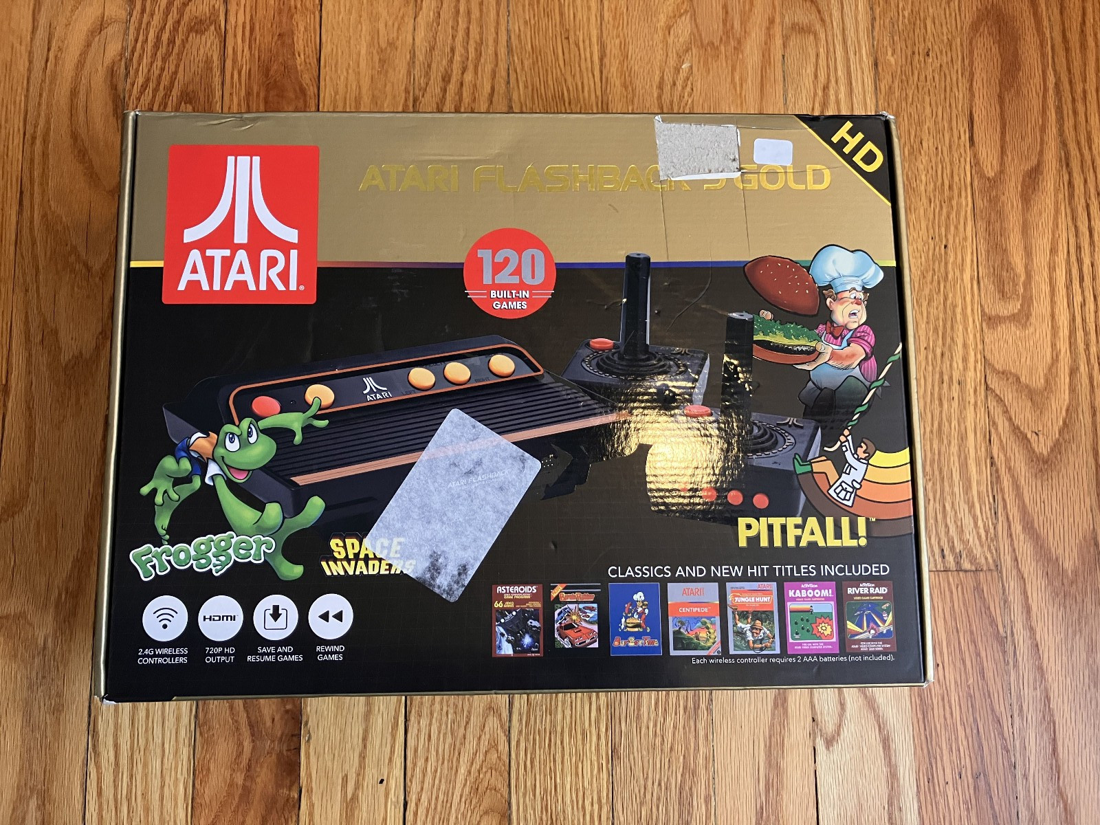 Atari Flashback 9 Gold HD Console 120 Built-in Games & Controllers , used, works