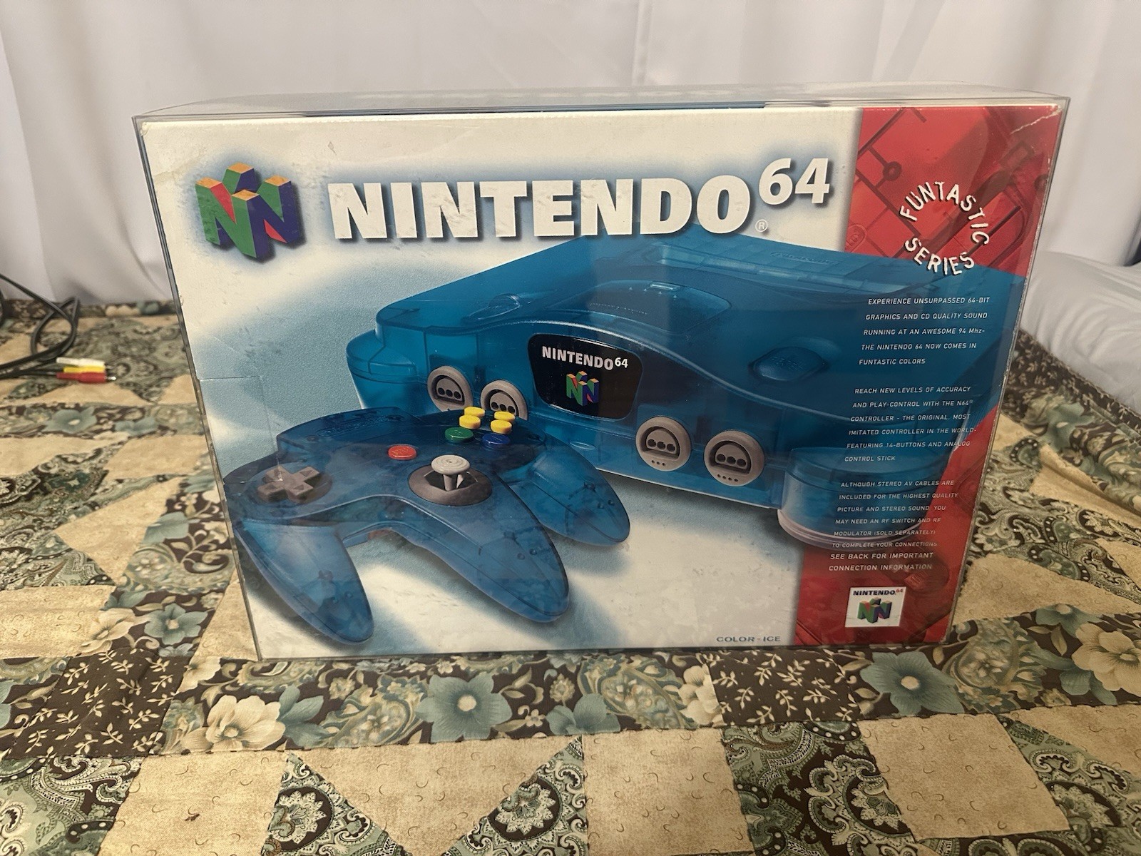 Nintendo 64 Funtastic Series Ice Blue Version Complete In Box OEM Controller US