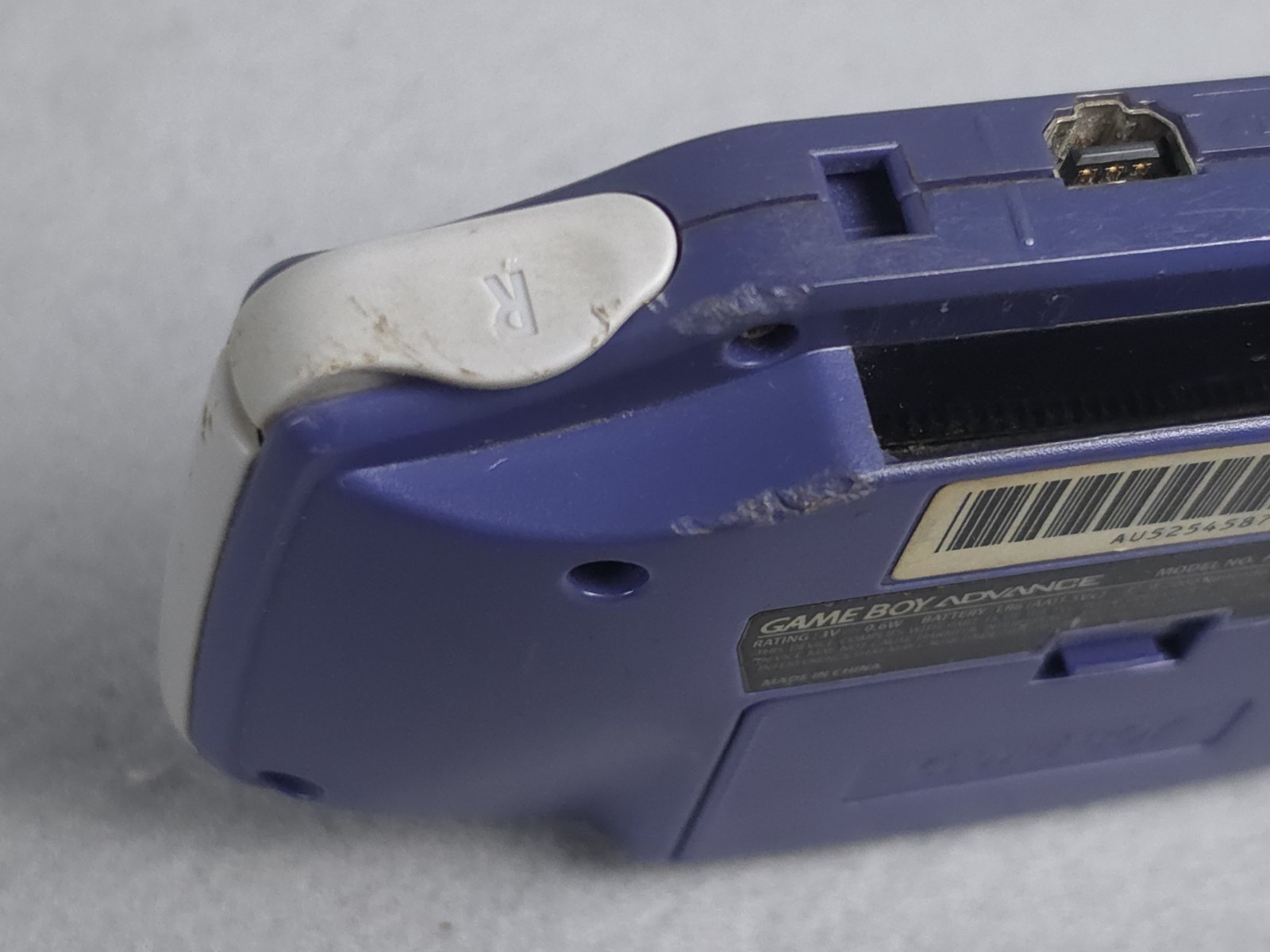 Nintendo Game Boy Advance Handheld System Indigo Purple Tested & Works!