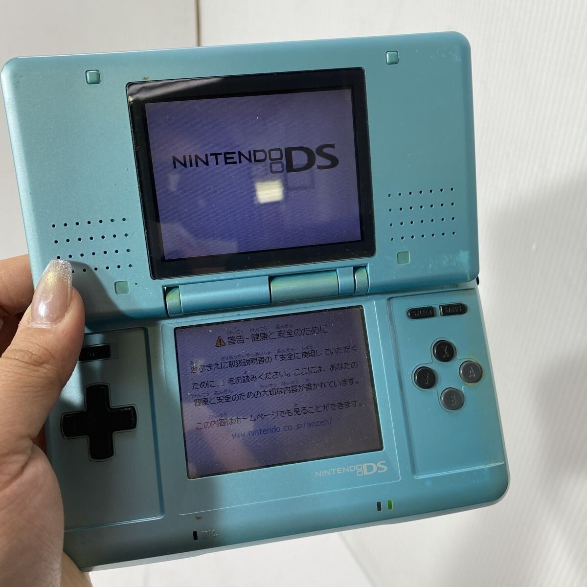 Tested Nintendo DS Original Console NTR 001 Turquoise Blue Nintendo Game Console