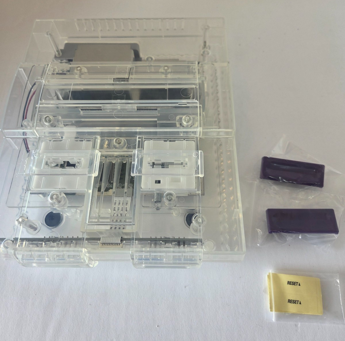 Custom Super Nintendo Console Transparent/Clear with UPGRADED power supply