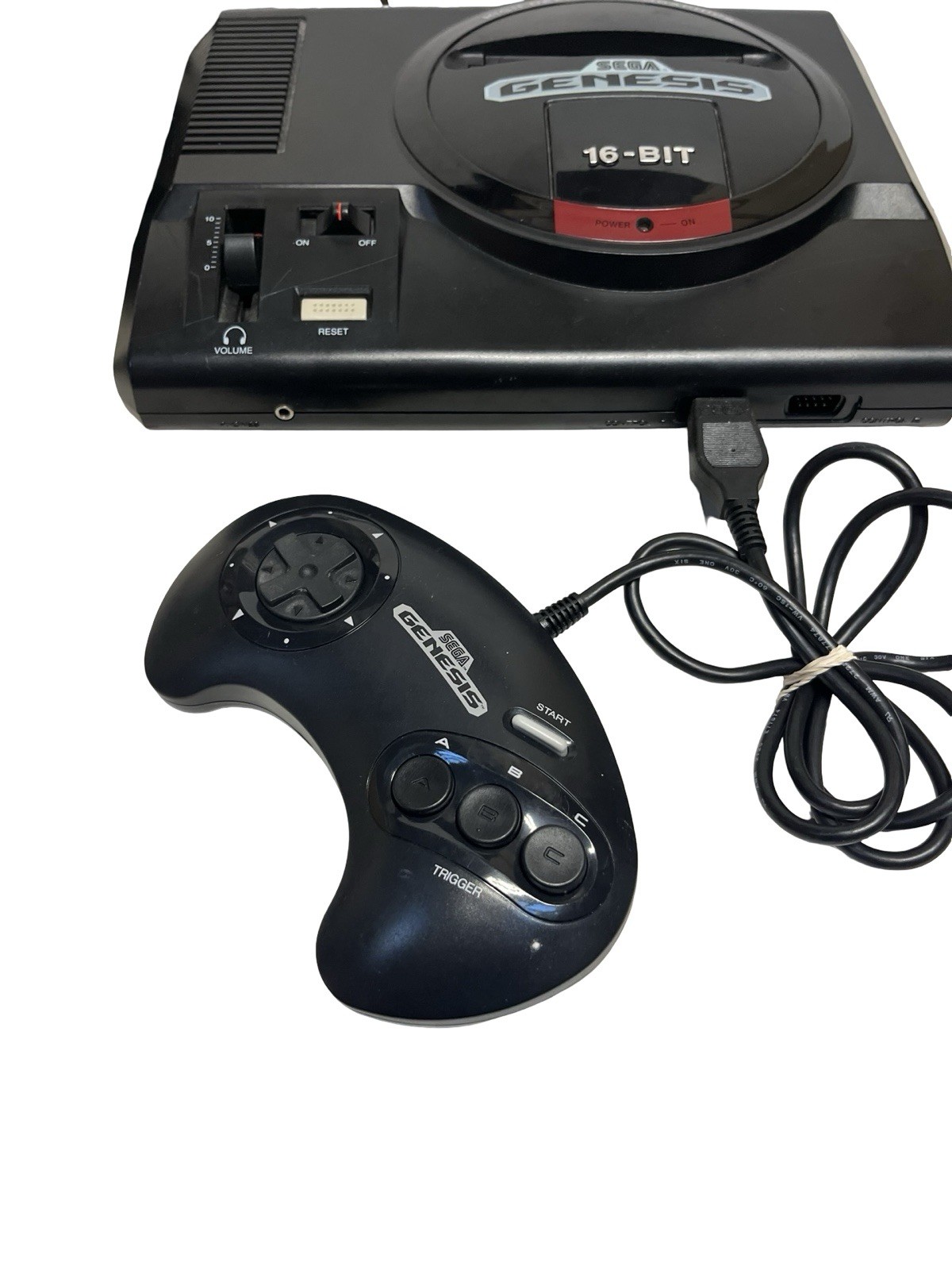 Sega Genesis Model 1 MK-1601 Console 1 Controller Power Adapter Av Cable Tested