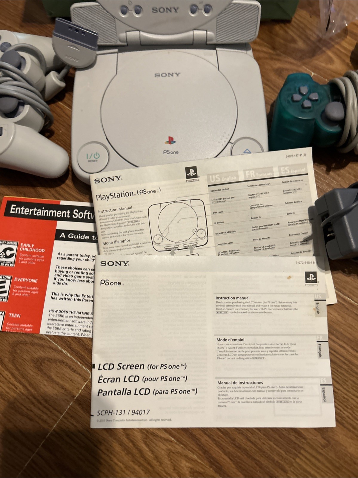 PSOne Combo Ps1 With LCD Screen Box, Manuals, Power Cord PARTS ONLY!!