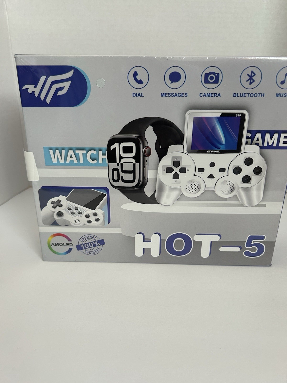 HTP HOT-5 Handheld Game Console AMOLED Display Bluetooth Camera Messages