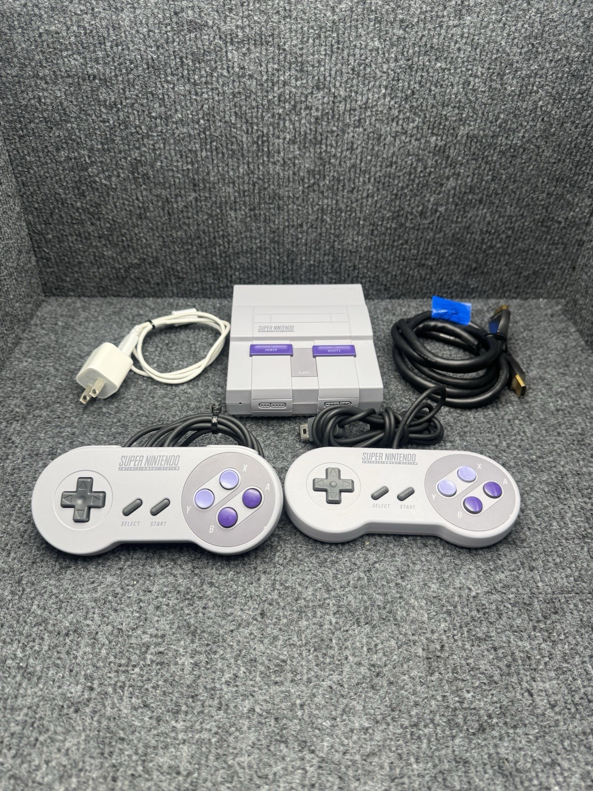 Nintendo Super NES Mini Classic Edition Control Deck W/Controller & Cords TESTED