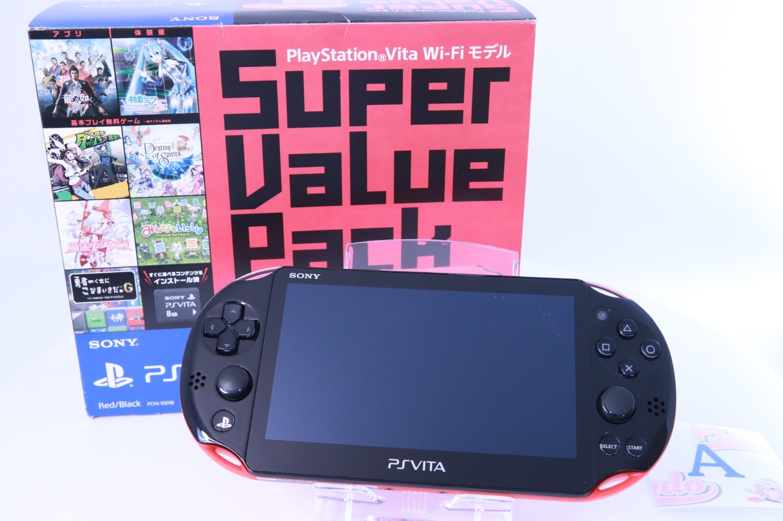 SONY PS Vita PCH-2000 Red Black Console Only W/Box Select 3Rank【1Day Shipping】