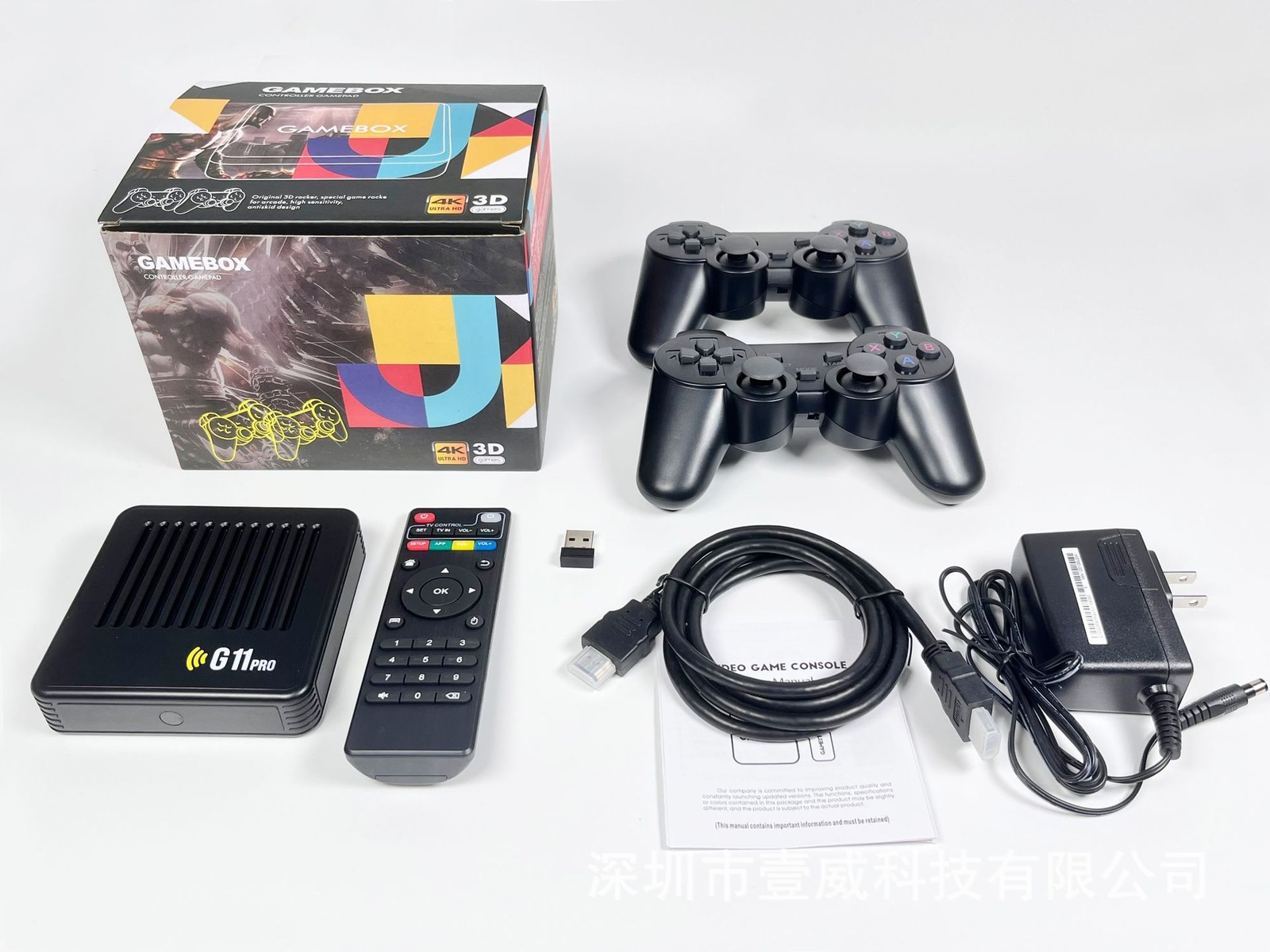 G11 Pro Game Box 4K HD TV 256G Built in 60000+ Retro Games Wireless Gamepad