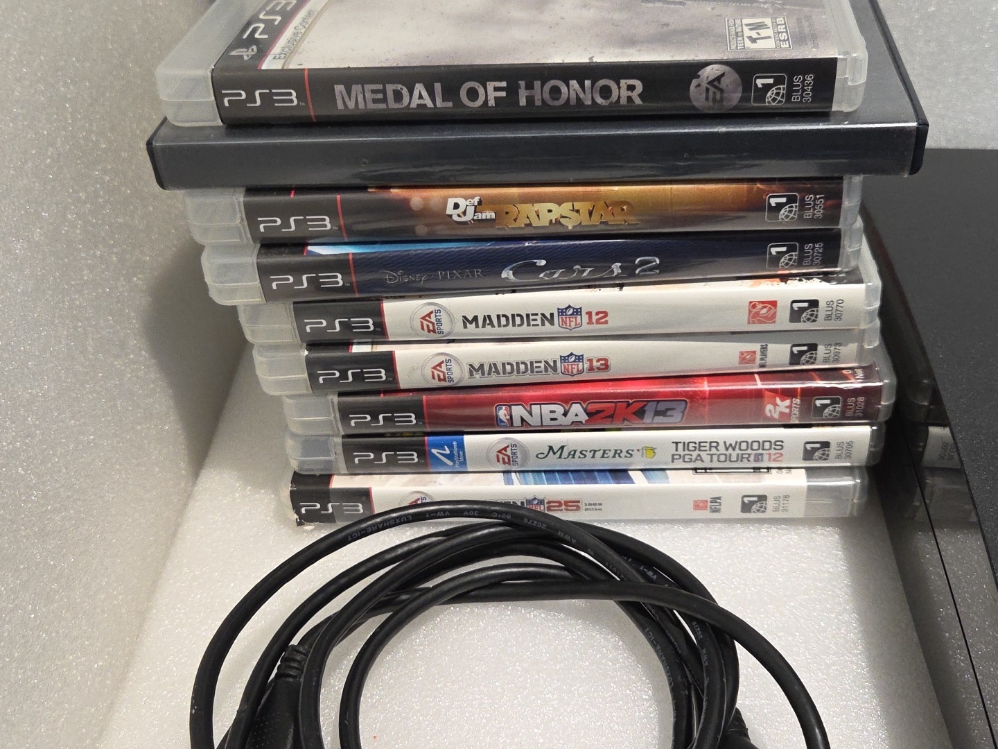 Sony PlayStation 3 PS3 2001A Console W/2 Controllers Cords 15 Games Tested