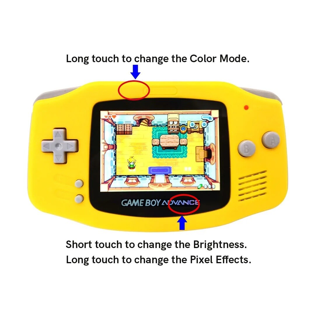 Gameboy Advance 720×480 Laminated IPS LCD Backlight Kit V5 3.0 NO SOLDER + Shell