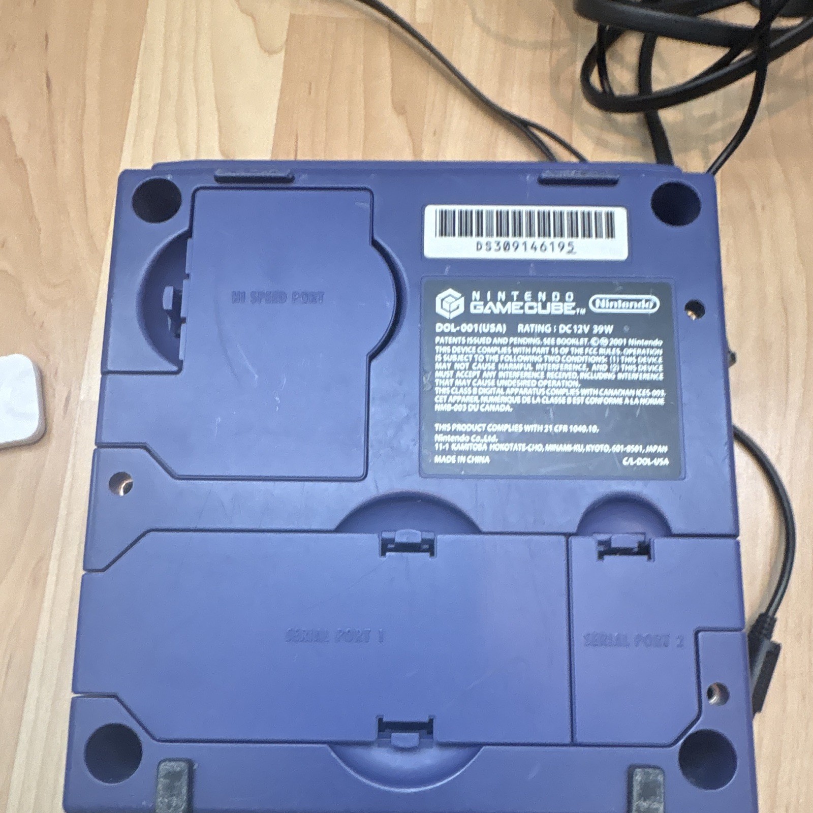 Nintendo GameCube Indigo Purple Console w/ Controller AV/Power + 32MB Card