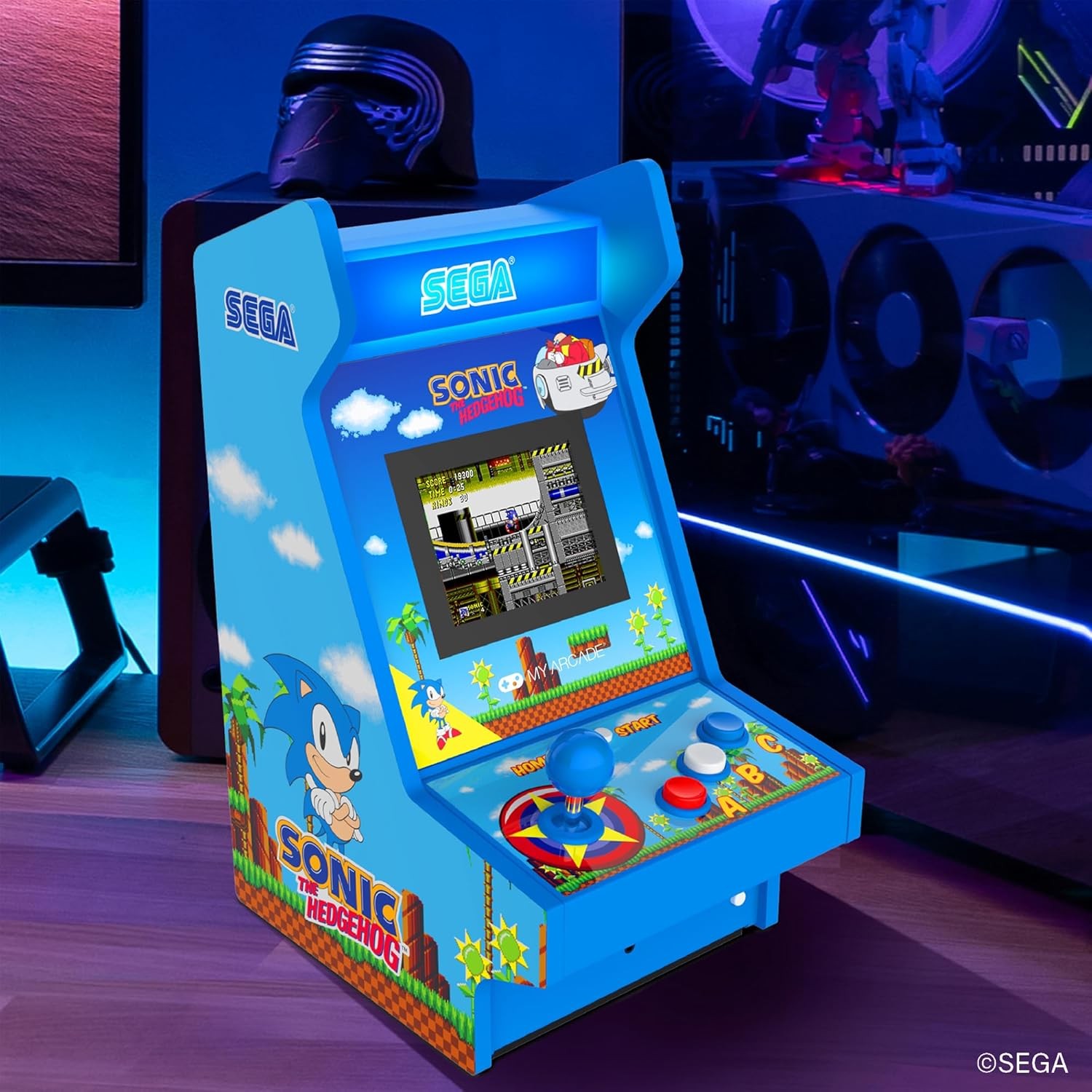 My Arcade Sonic The Hedgehog Mighty Player: 4in1 Arcade Countertop Video Game,