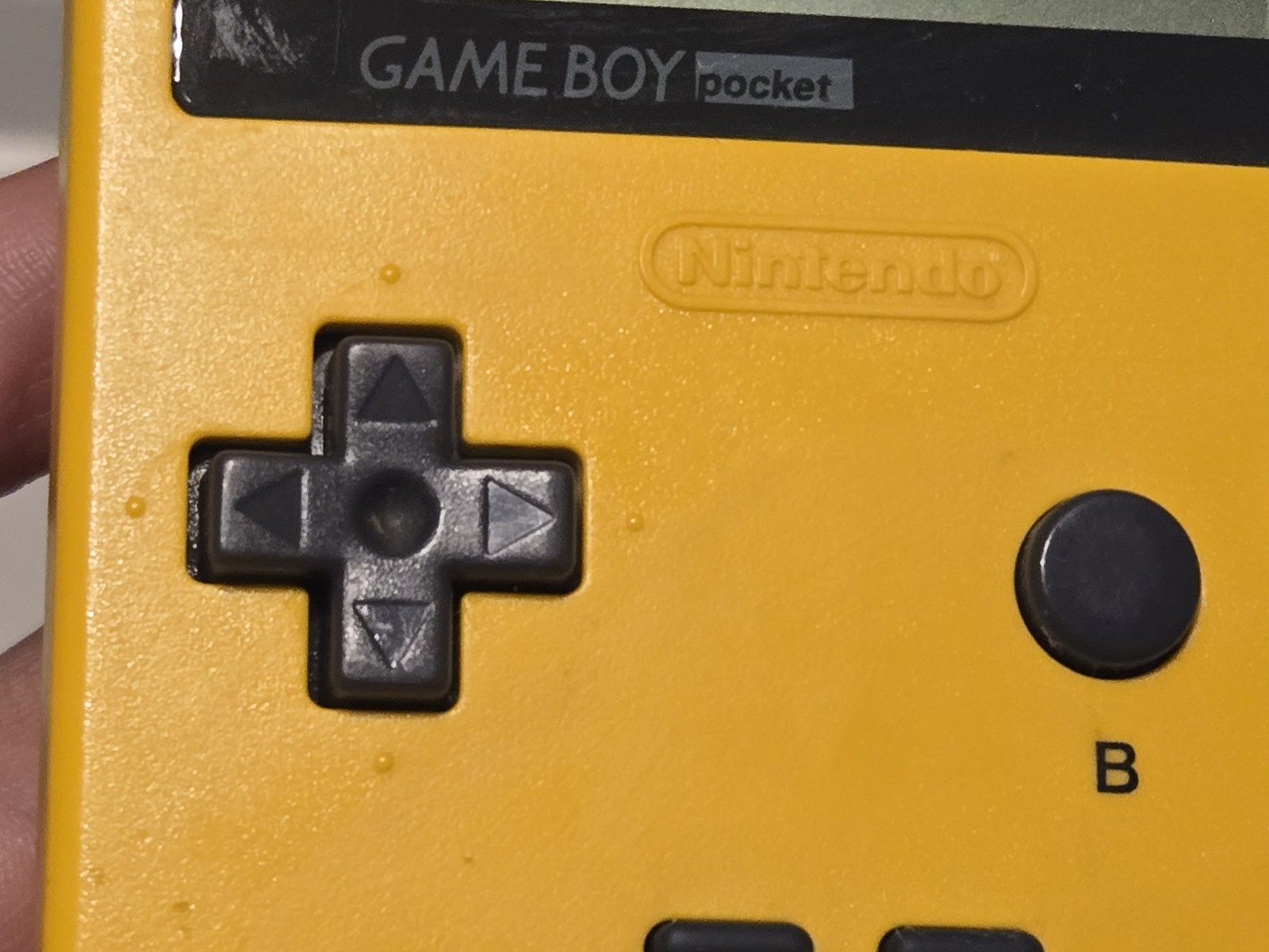Nintendo Game Boy Pocket Yellow MGB-001 Console Tested Working Screen Line