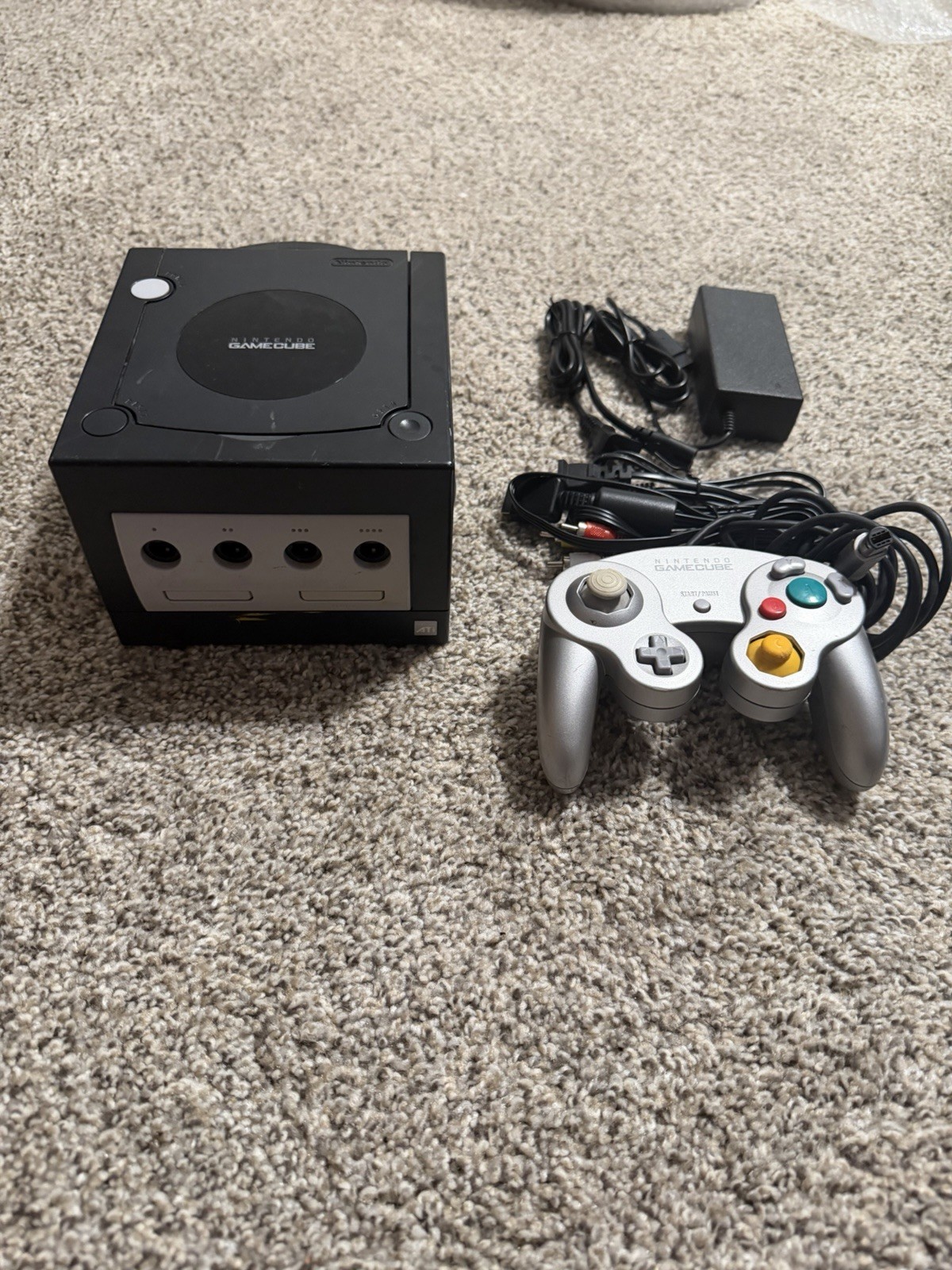 Nintendo DOL-101 GameCube Console – Black With Cord And OEM Controller