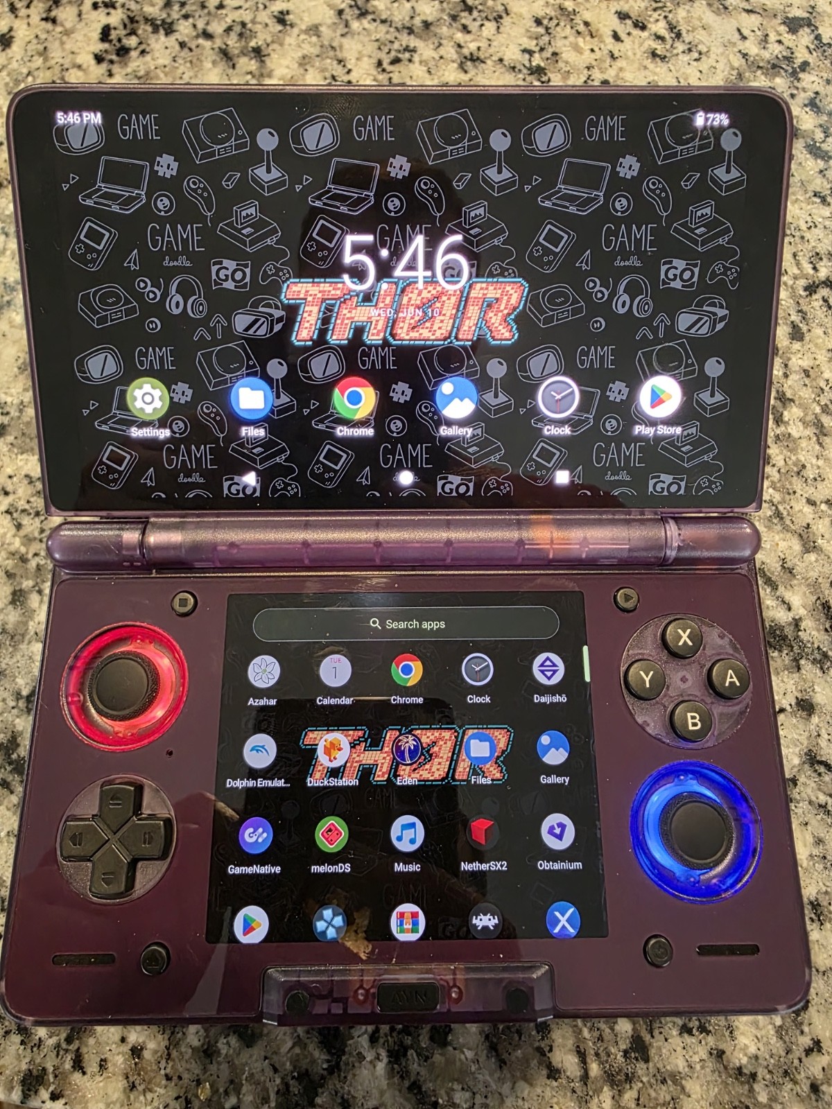 AYN Thor Pro 256GB Clear Purple Handheld Retro Gaming Console