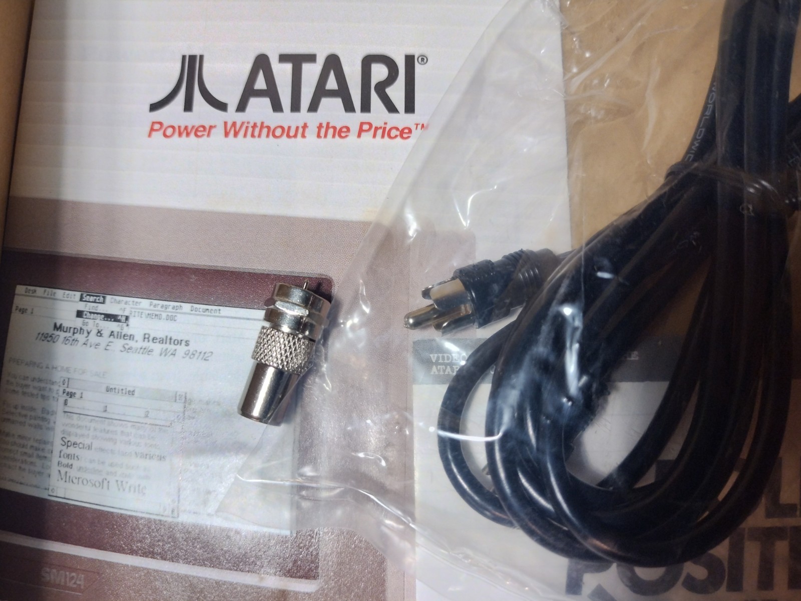 Atari 7800 Console System in Box Excellent Condition Matching Serial #