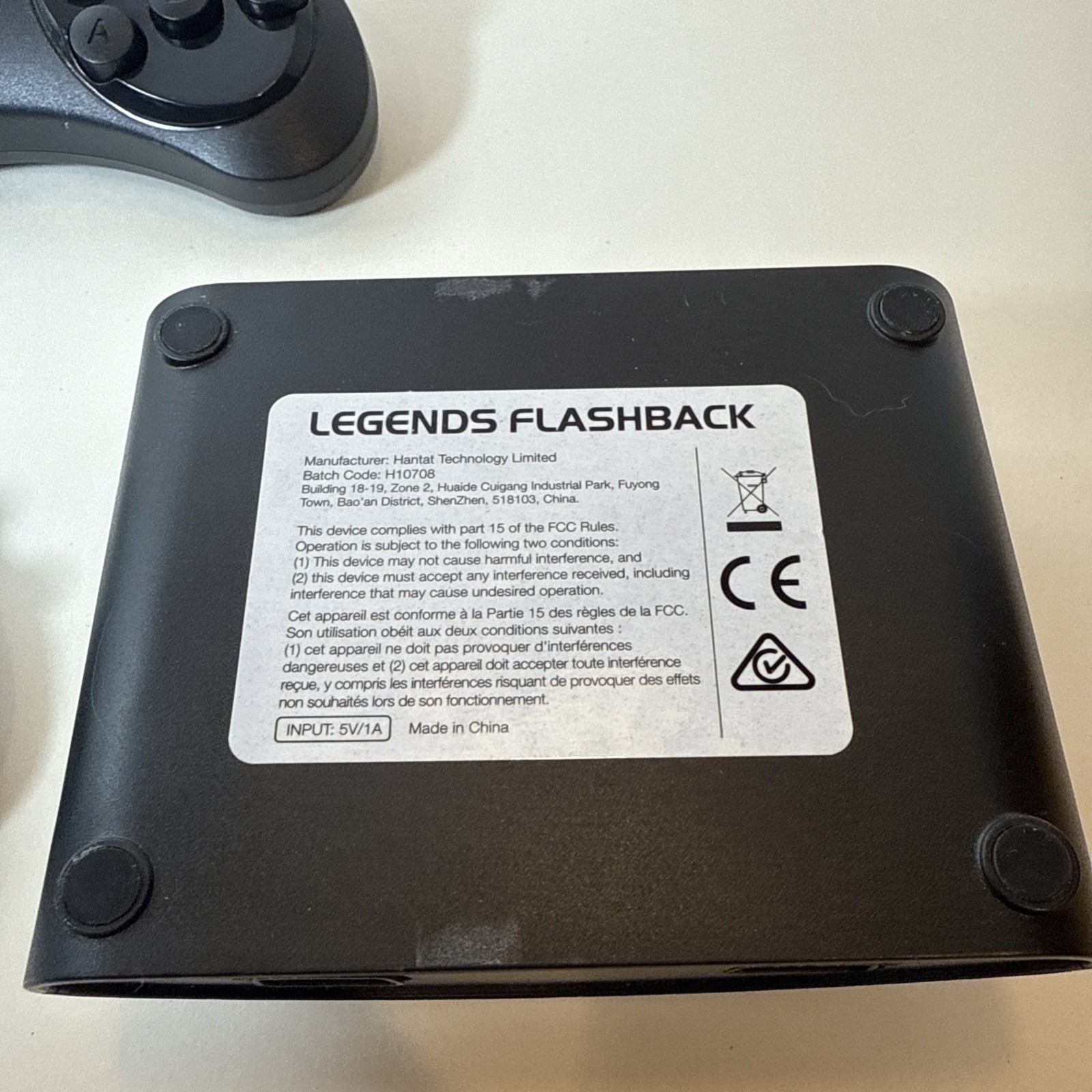 AtGames Legends Flashback Mini Game Console PlugPlay 2 Controllers No Power Cord