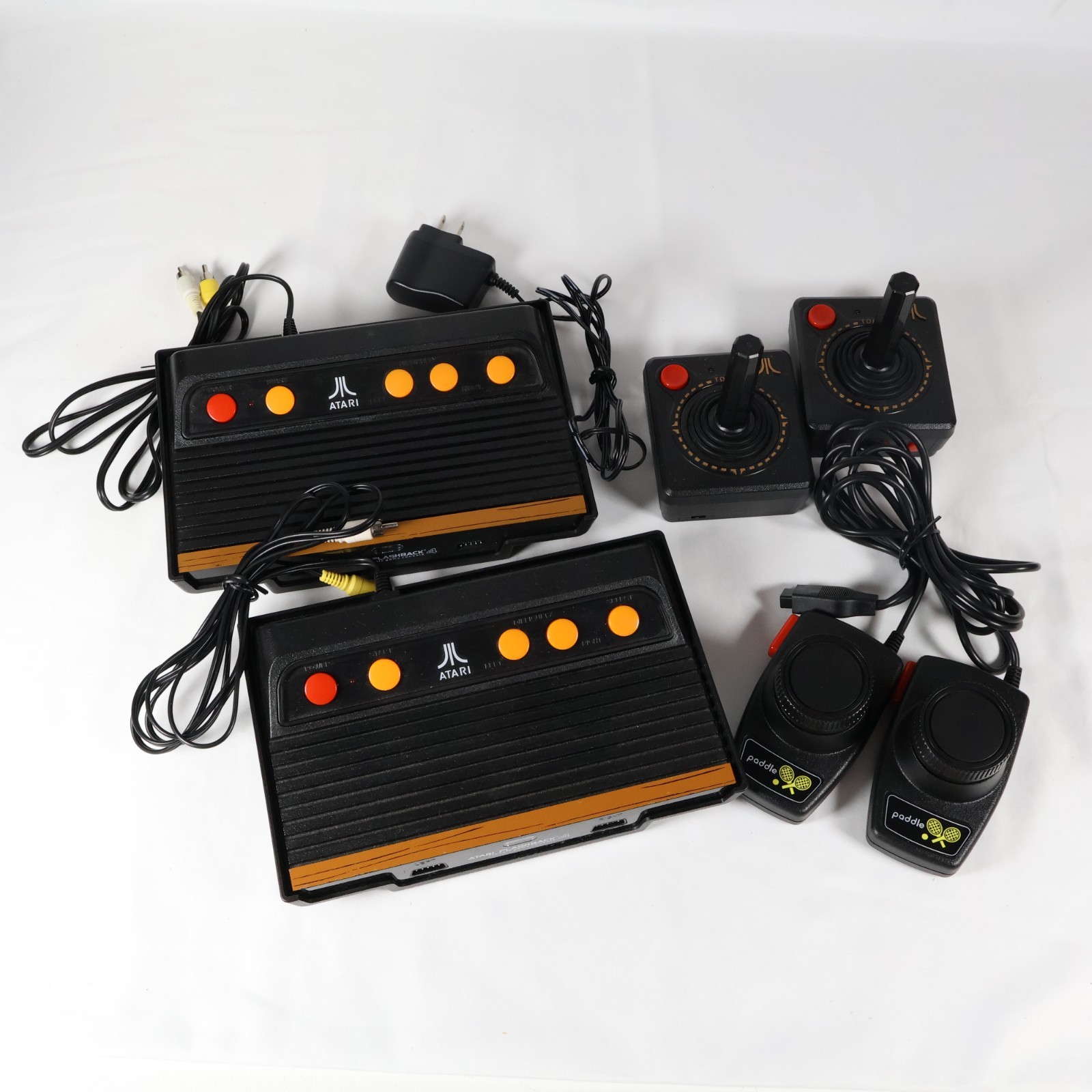 Atari Flashback 4 Classic Game Consoles w/Controllers Built-in Games Plug & Play