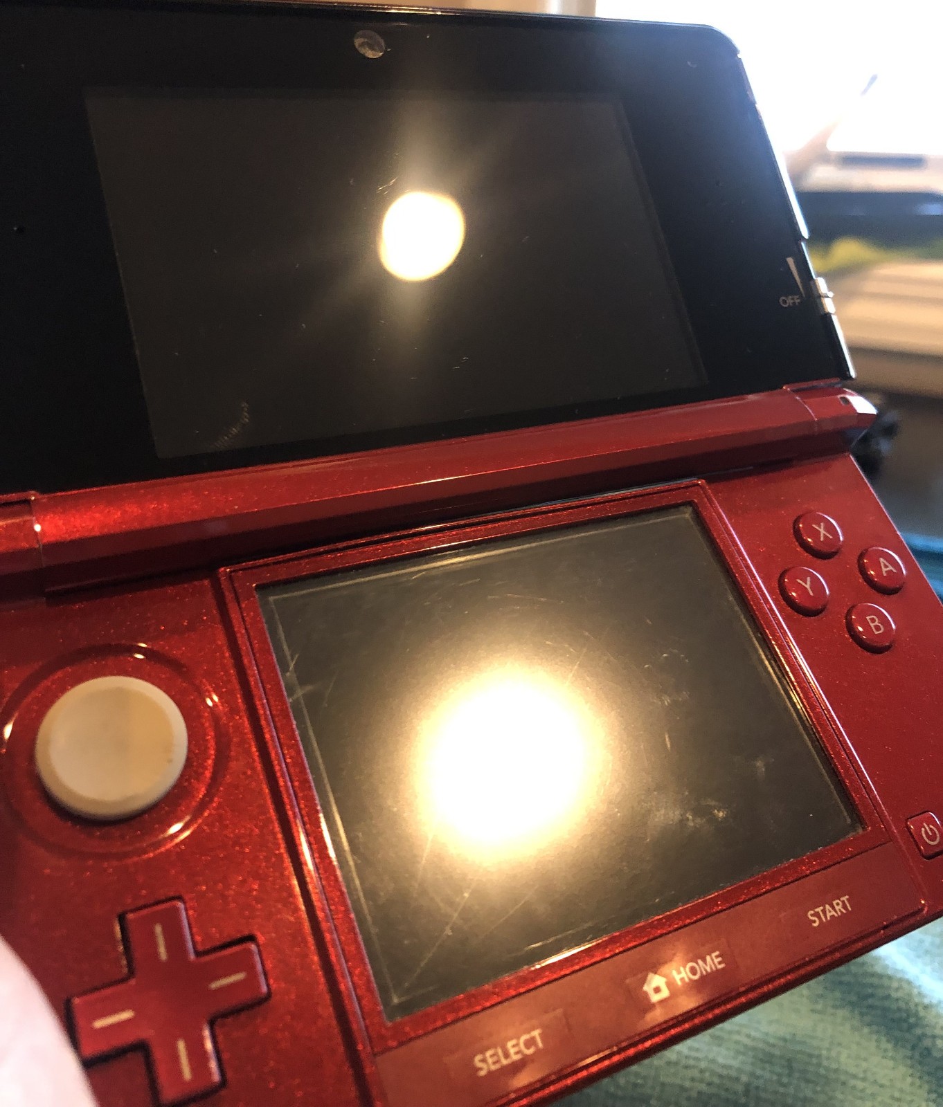 Nintendo 3DS Flame Red CTR-001 Handheld Console — Fully Tested