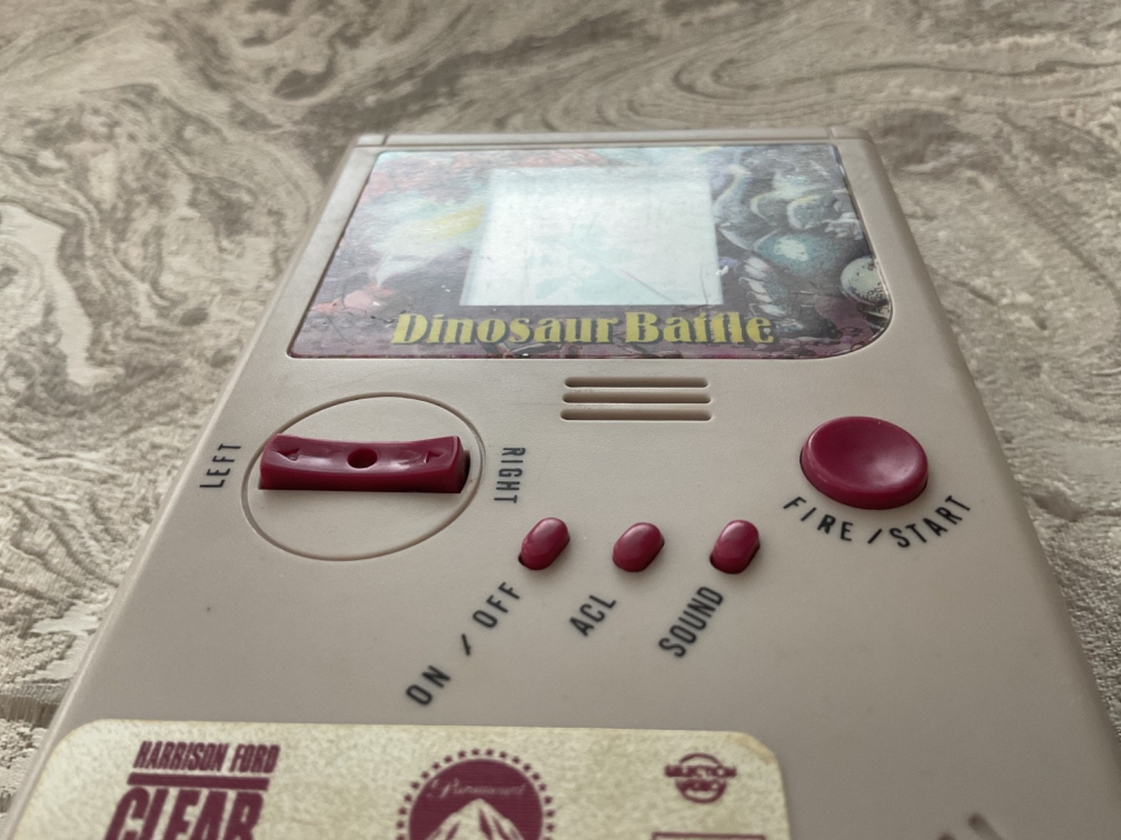 Vintage Unbranded Dinosaur Battle Handheld Game WORKS