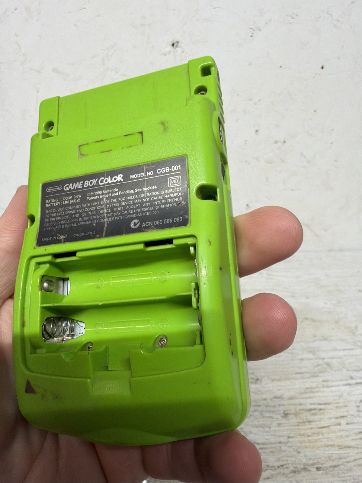 Nintendo Game Boy Color CGB-001 Green Handheld System with Headphone Jack As Is