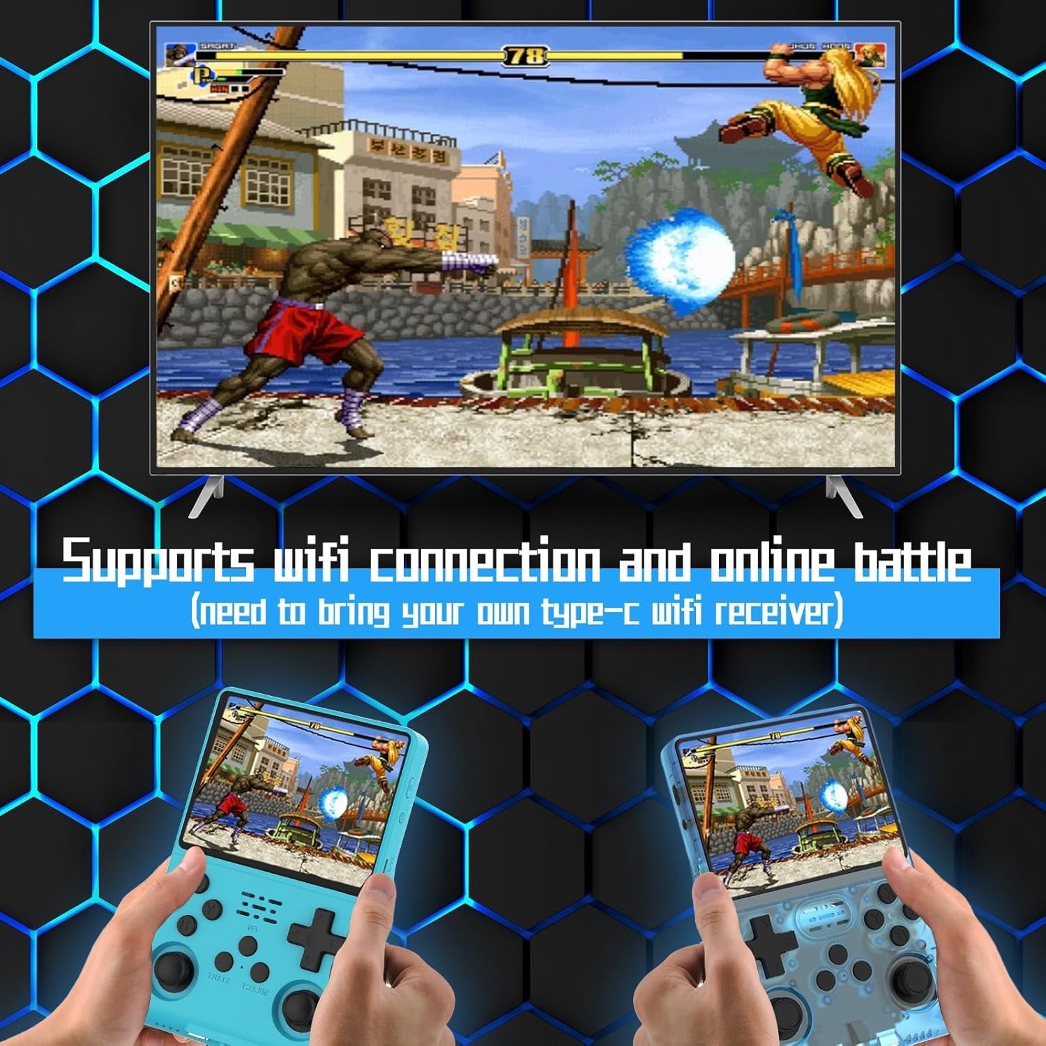 30000 in 1 Handheld Game Console, 3.5 inch IPS Screen Retro Game Console, 380…