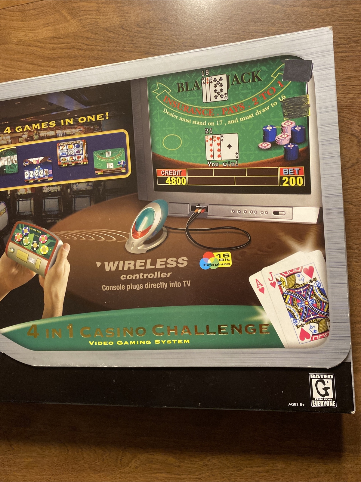 N-Vision 4 in 1 Casino Challenge Virtual TV Television Video Gaming System T1