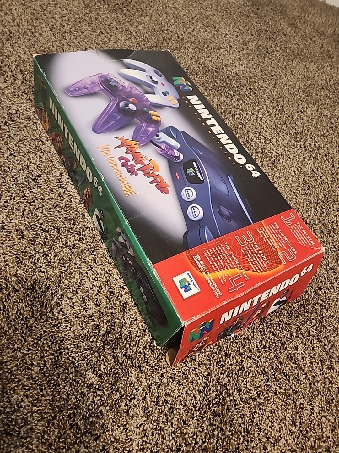Nintendo 64 Atomic Purple Console Bundle – Empty Box Only – Rare Target Variant!