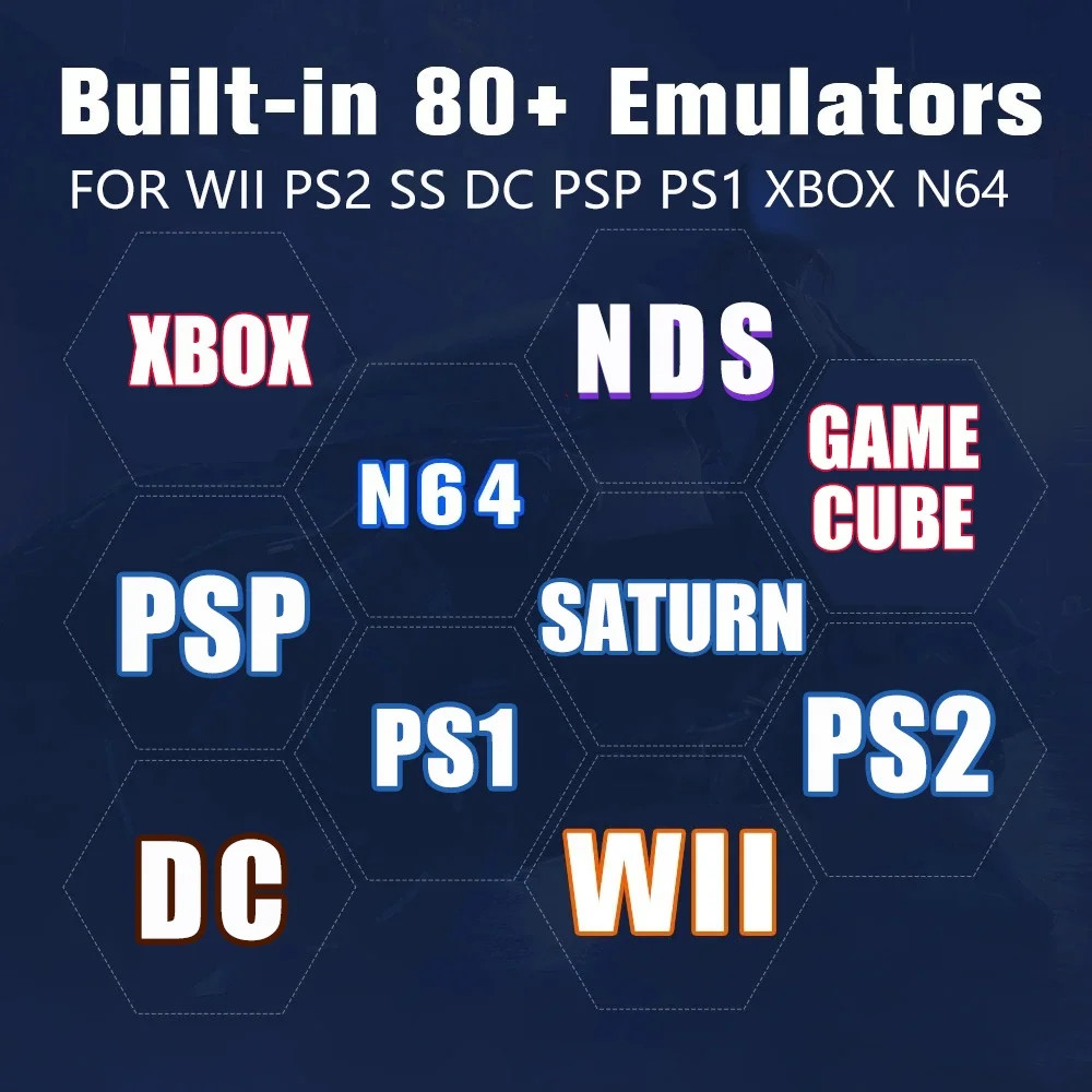 Retro Gaming Device X8 Loaded 70000+Games Support 60+Emulators for Wii PS2 DC…