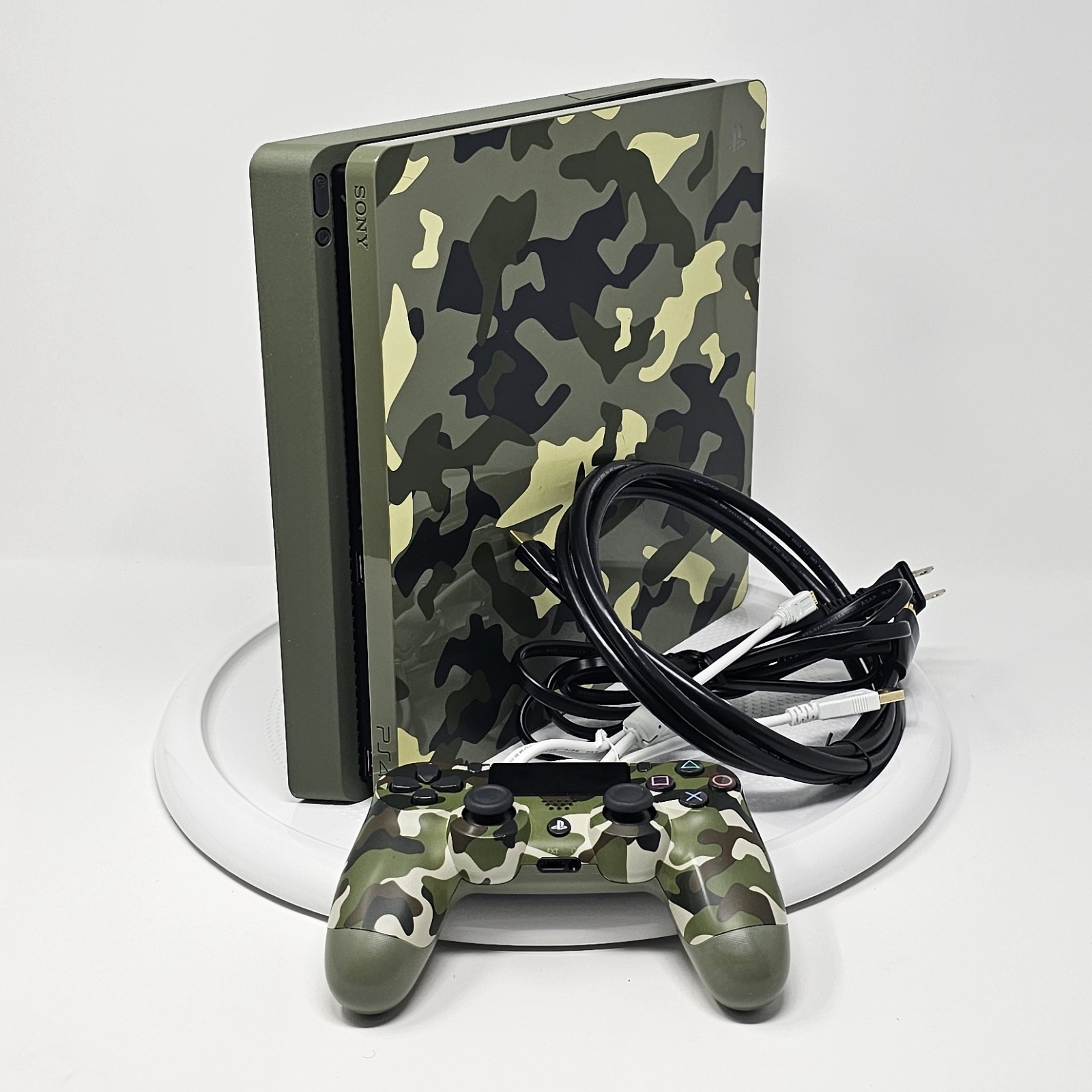 Sony PlayStation 4 PS4 (SLIM) Game Console + Controller & Cords – Cleaned Tested