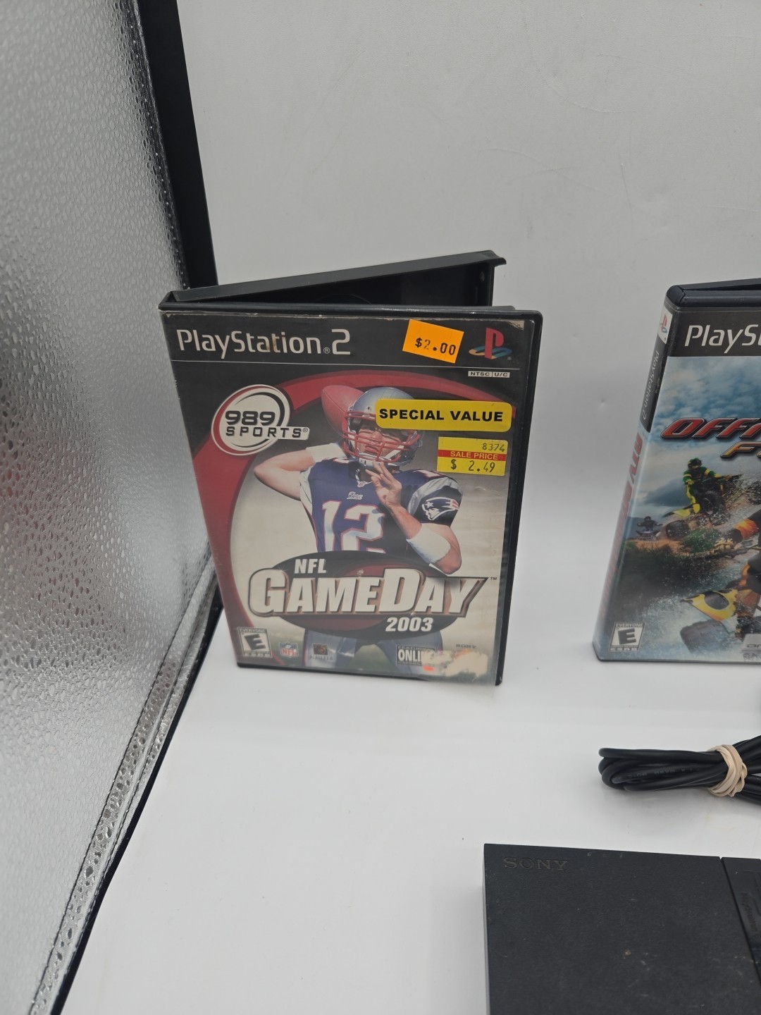 Sony PlayStation 2 PS2 Slim OEM Bundle + 3 Games Controller Memory Card
