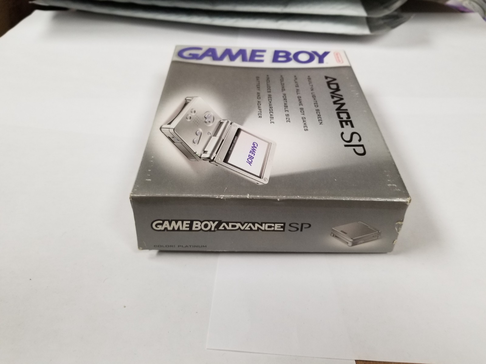 Nintendo GameBoy Advance SP In Box Platinum Silver System Complete