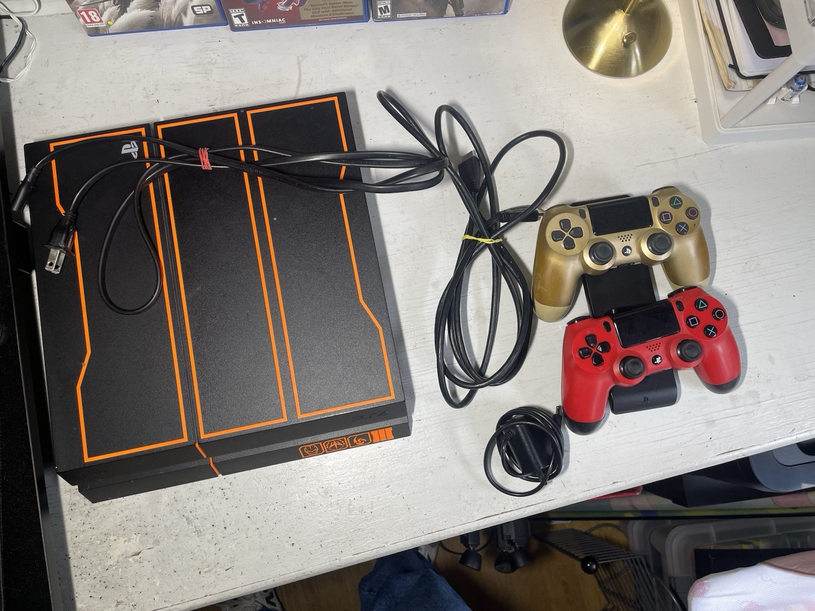 Sony PlayStation 4 Black Ops 3 Edition Console w 2 Controllers, charger, 3 Games