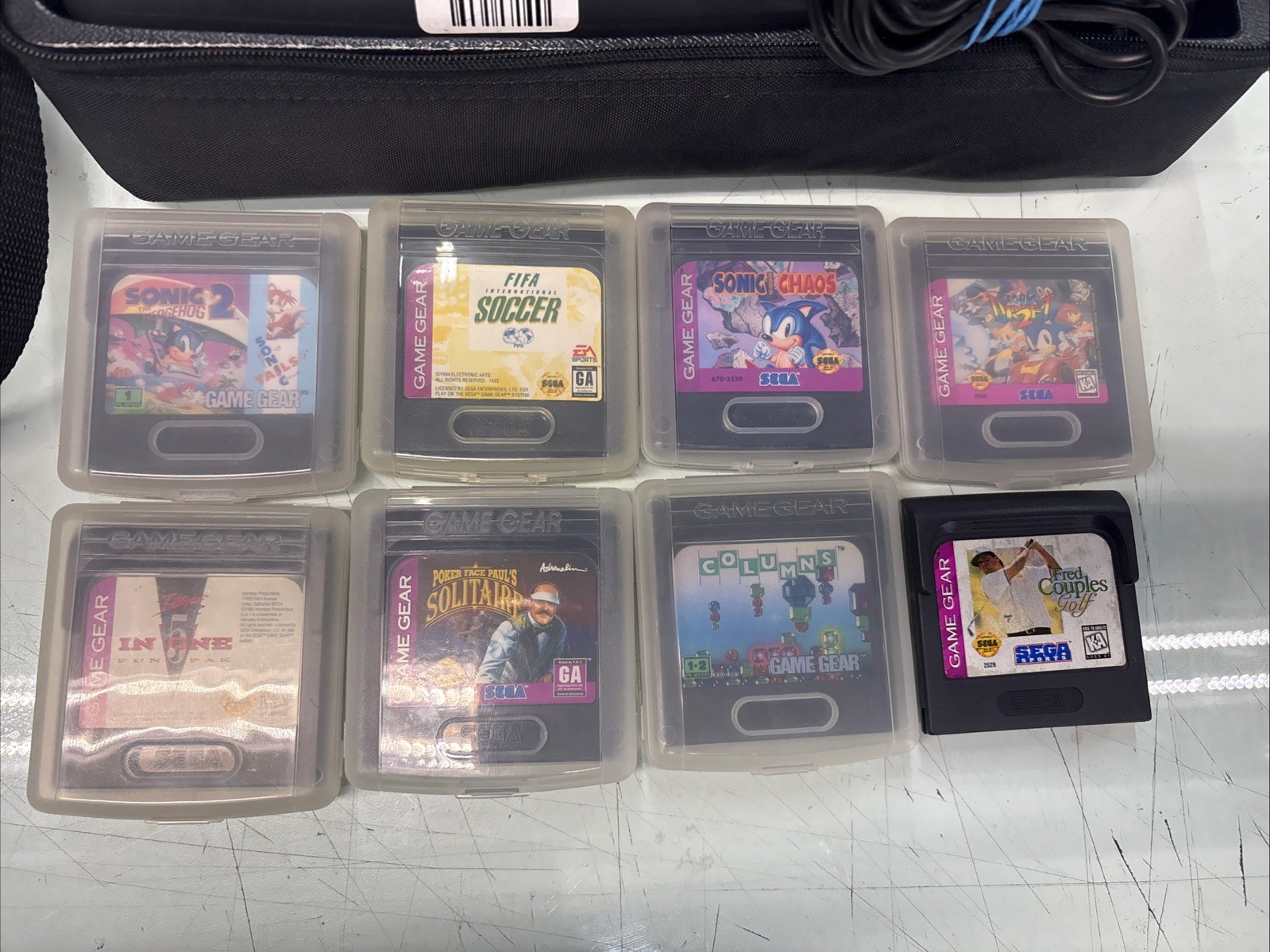 SEGA Game Gear Console with Games and Accessories – Tested and Working