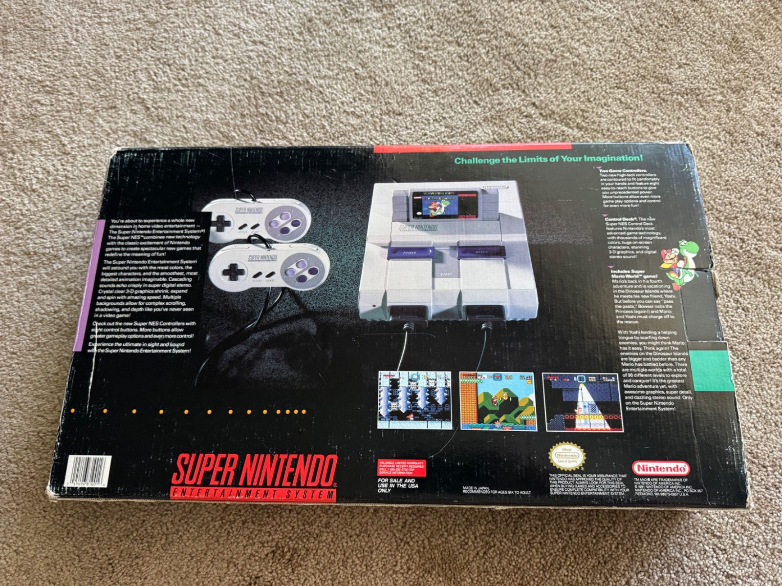 Super NES Nintendo SNES system console bundle CIB complete w/ Mario video game