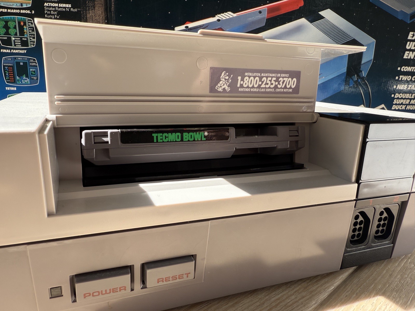 Nintendo NES Action Set System Complete w/ TECMO BOWL – Excellent Condition READ