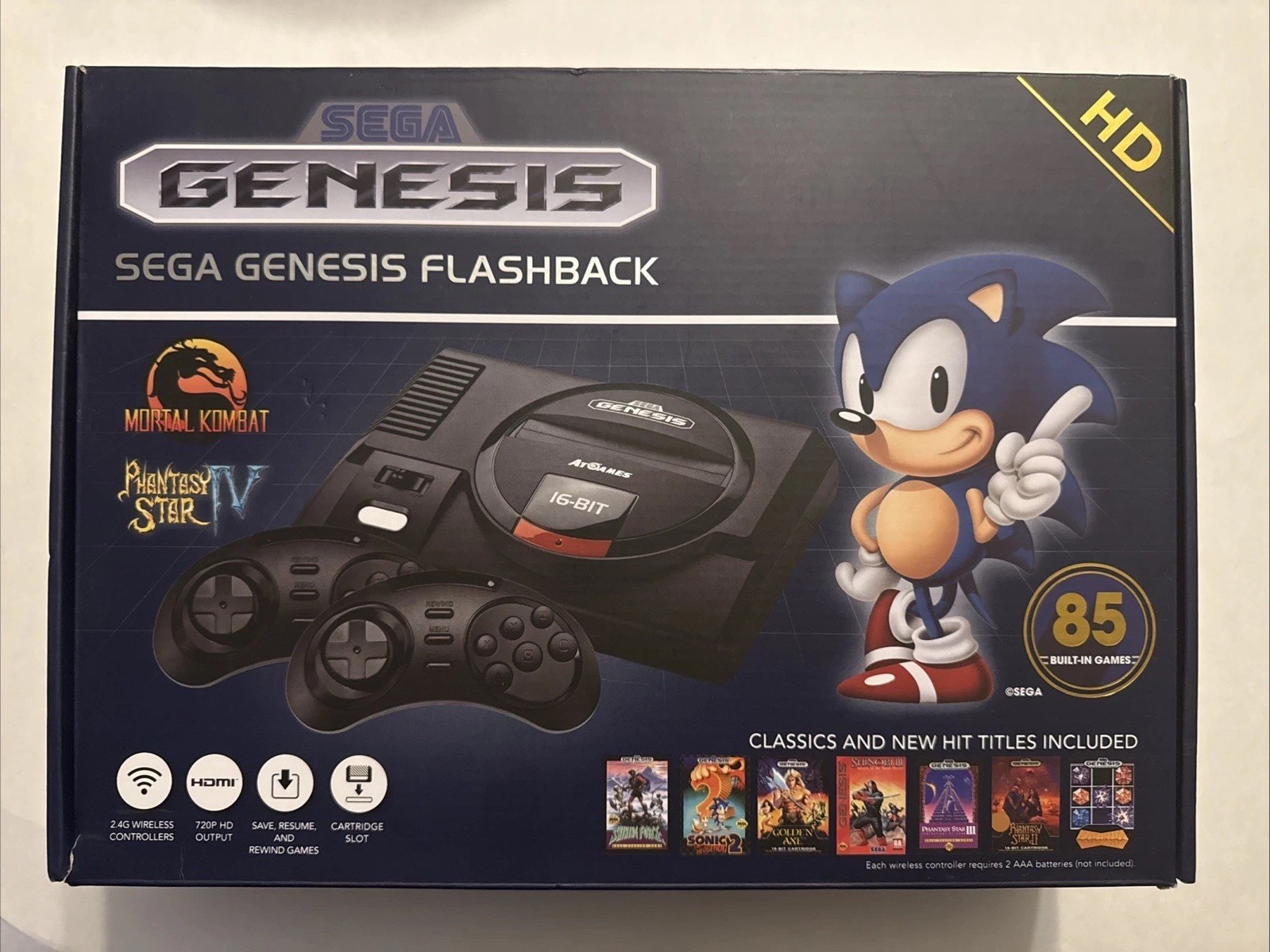 Sega Genesis Flashback HD Complete In Box, Controllers & 85 Built-in Games Mint