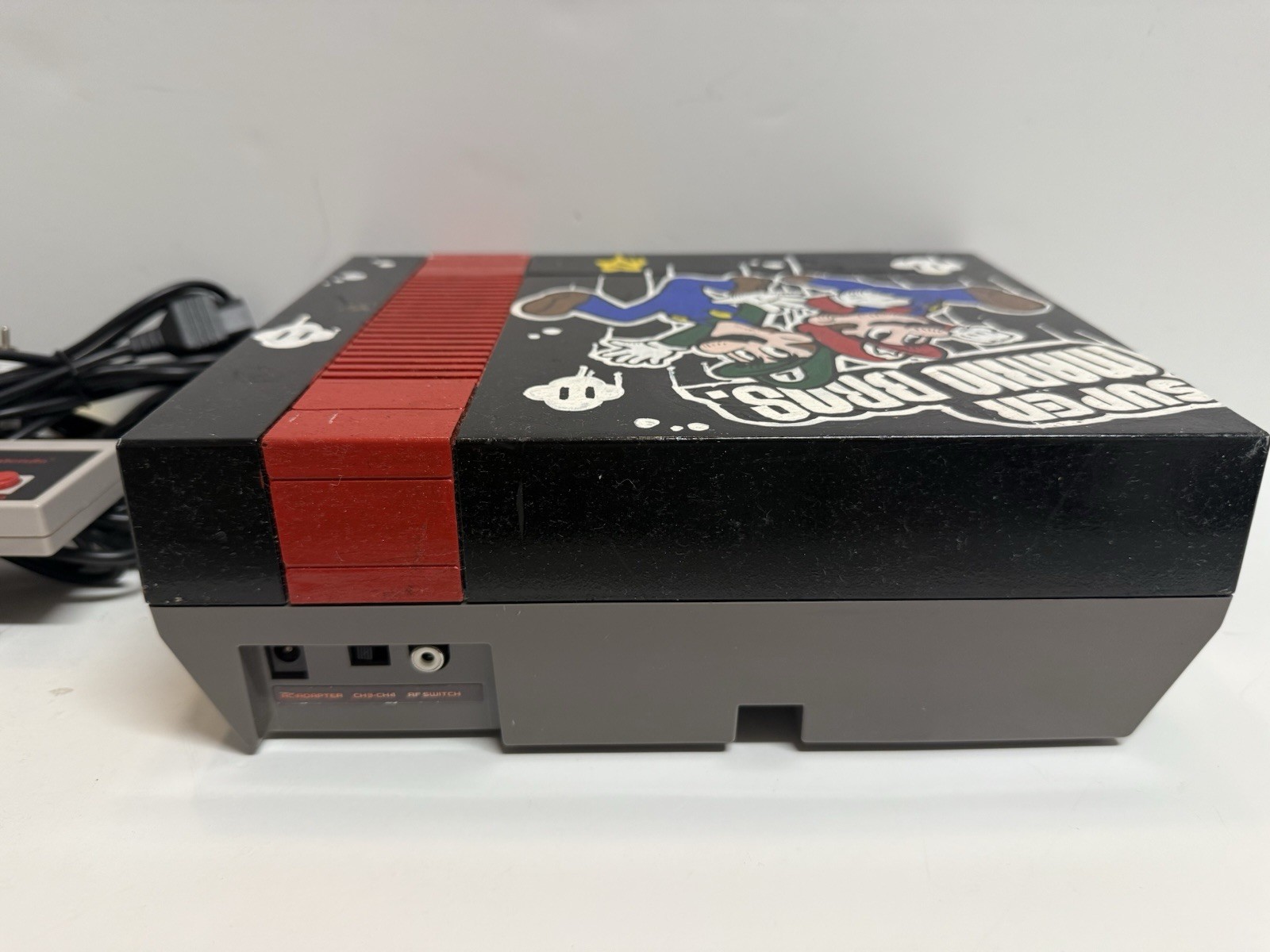 Nintendo Entertainment System NES Console with Controllers & Cables Custom Art