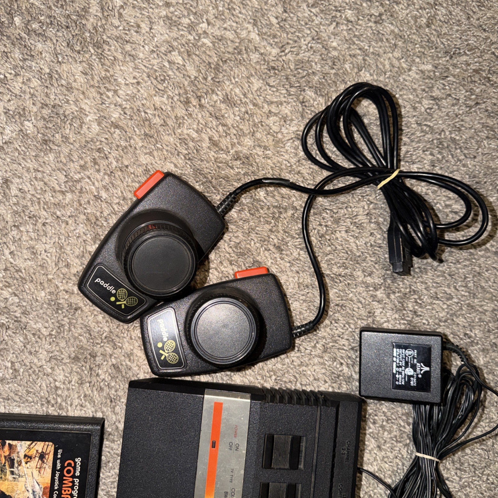 Atari 2600 Junior Jr Console System Bundle 2 Games WITH PADDLES & JOYSTICKS PAC