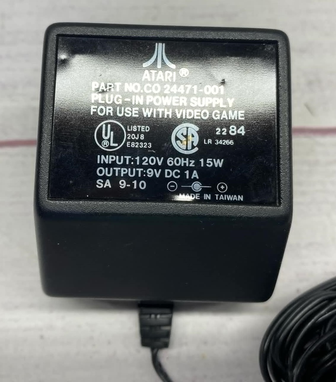 VTG Atari 7800 Pro System OEM Power Supply Plug Part No 24471-001 w/Box *READ*
