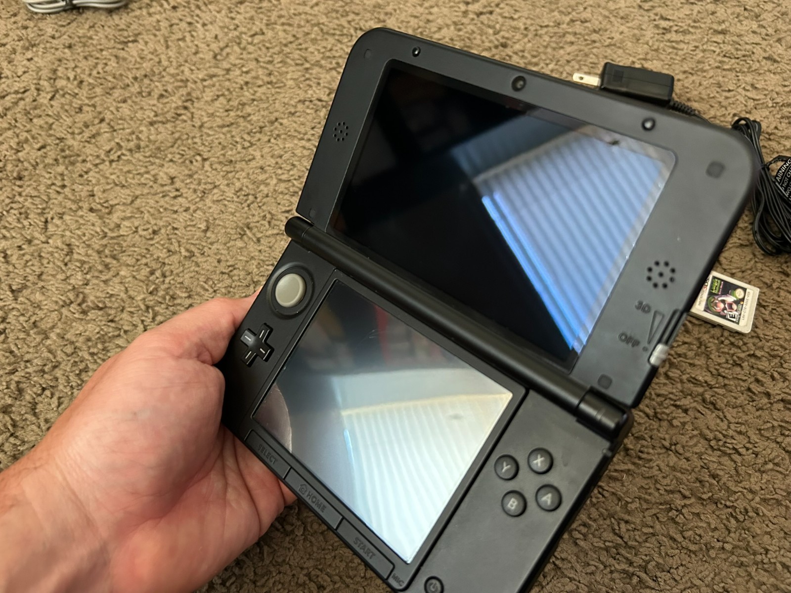 *READ* Nintendo 3DS XL Handheld System Blue & Black+Luigi’s Mansion bundle lot